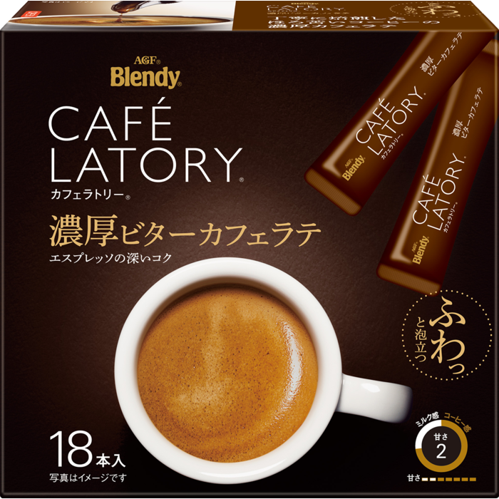AGF Blendy Cafe Latory Rich Bitter Cafe Latte 18 Sticks