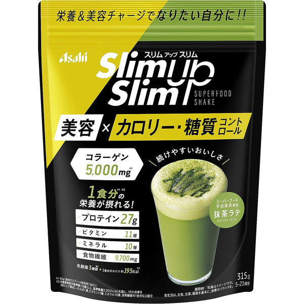 Asahi Slim Up Slim Meal Replacement Shakes Matcha Latte Flavor 315g