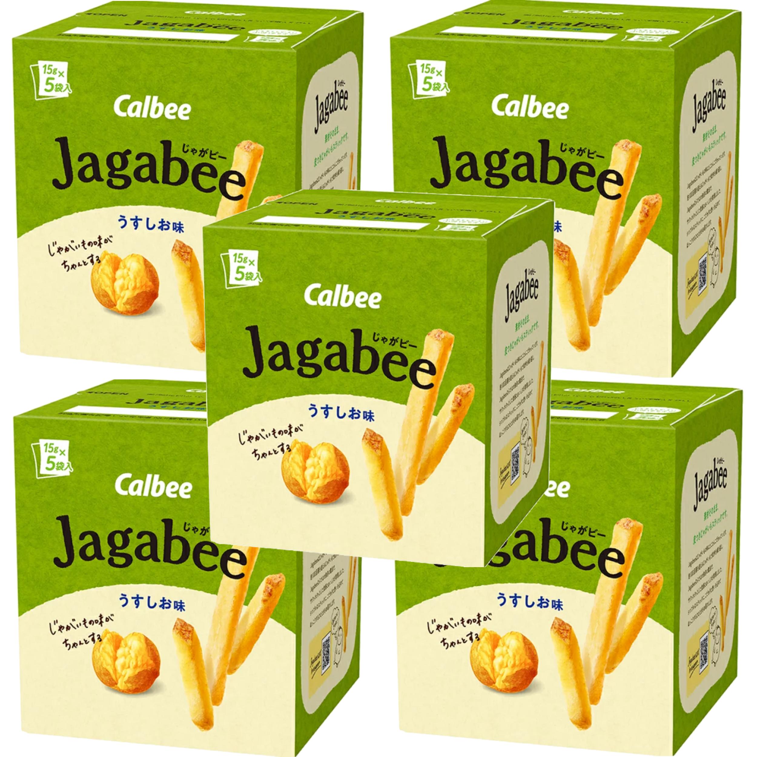 Calbee Jagabee Potato Sticks Snack Lightly Salted (Pack of 5)