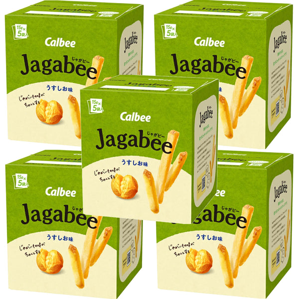 Calbee Jagabee Potato Sticks Snack Lightly Salted (Pack of 5)