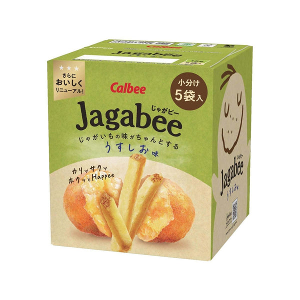 Calbee Jagabee Potato Sticks Snack Lightly Salted (Pack of 5 Boxes)