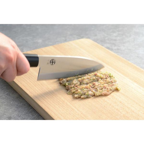 Chitose Japanese Knife 3-Piece Set Wood Handle Santoku, Nakiri & Deba