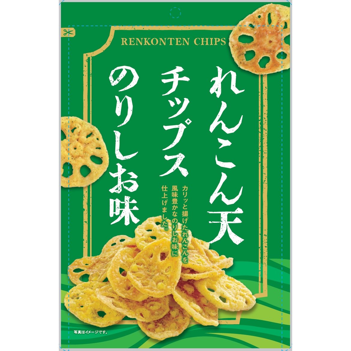 Daiko Foods Nori Renkon Chips Salted Nori Seaweed Lotus Root Snack 50g
