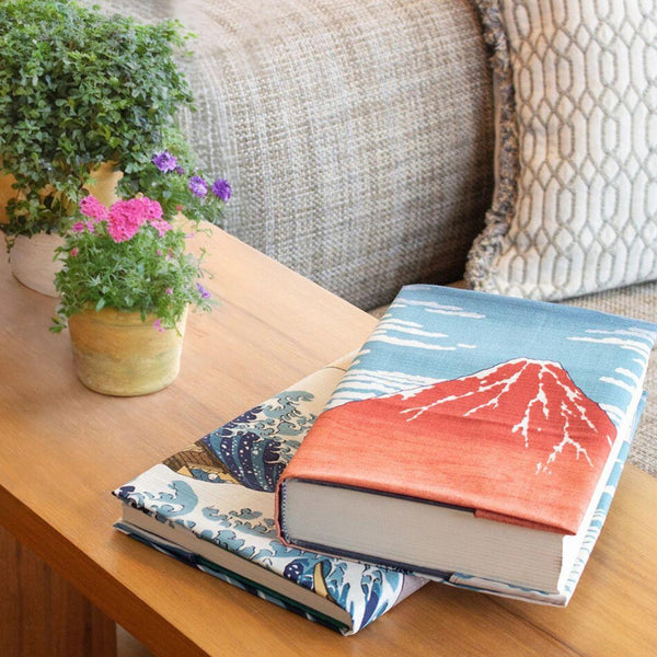 Furoshiki Red Fuji Ukiyo-e Art Cotton Wrapping Cloth 48x48cm
