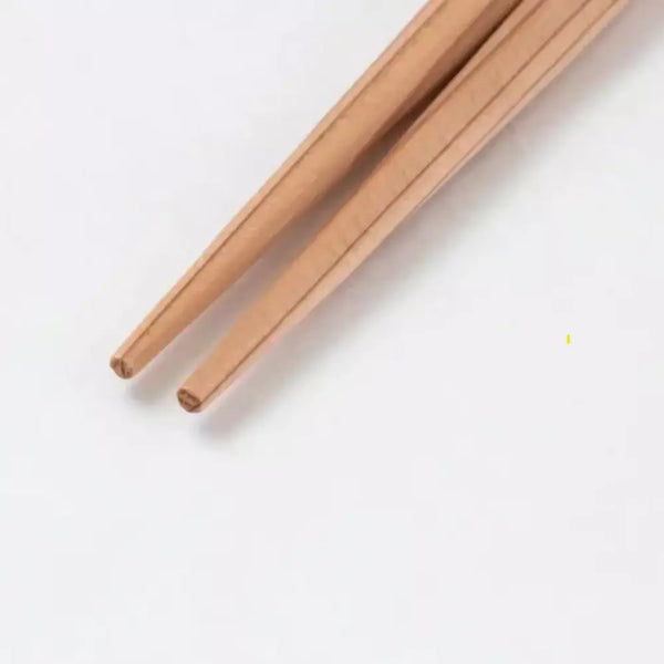Handcrafted Pentagonal Chopsticks Unbleached Natural Red Cedar 22.5cm