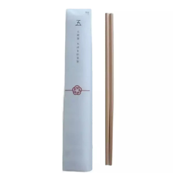 Handcrafted Pentagonal Chopsticks Unbleached Natural Sugi Cedar 30cm