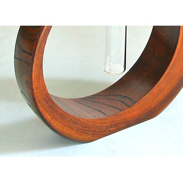 Isuke Lacquered Wooden Flower Vase Crescent Moon Large Size