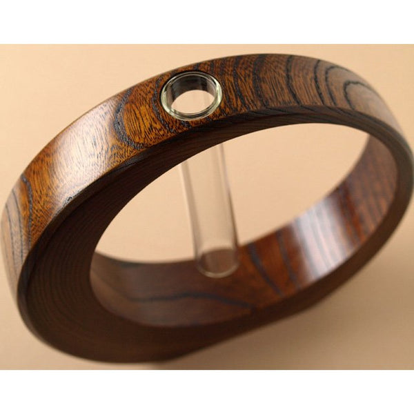 Isuke Lacquered Wooden Flower Vase Crescent Moon Large Size