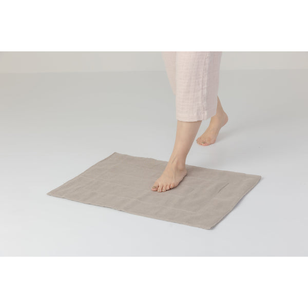 Jogan Linen Bath Mat 12-Ply Hemp Super Absorbent Bath Mat 50 x 70cm