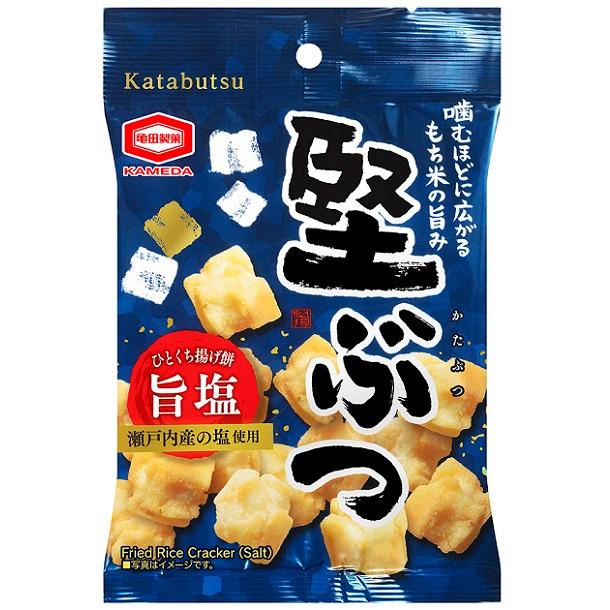 Katabutsu Salted Fried Rice Crackers Senbei 55g (Pack of 3 Bags)