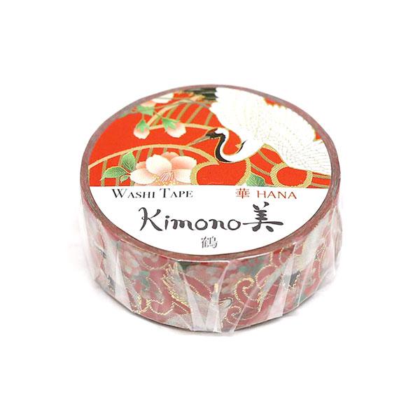 Kamiiso Kimono Washi Tape Flower Crane Pattern Masking Tape