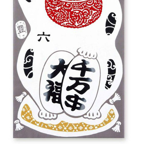 Kenema Tenugui Maneki Neko Lucky Cat Traditional Hand Dyed Cloth