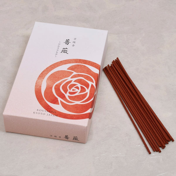 Kousaido Kyoto Low Smoke Rose Incense Sticks Delicate Fragrance 70g