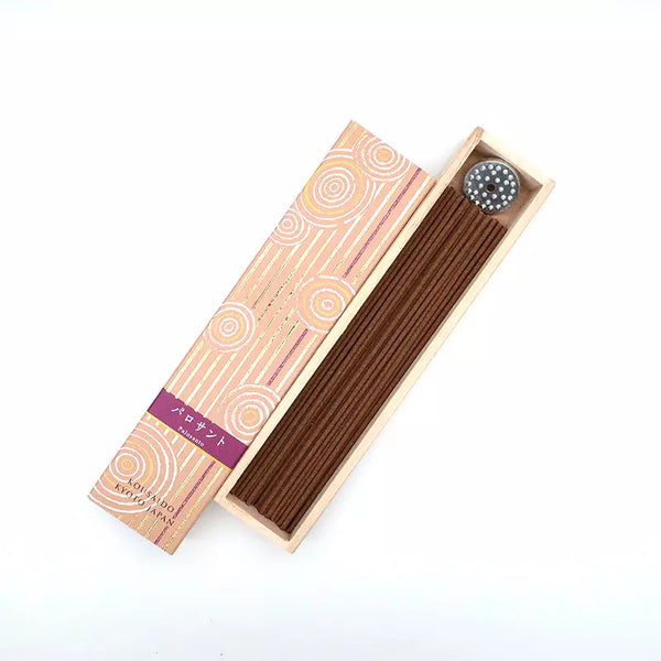 Kousaido Palo Santo Long Incense Sticks In Wooden Box 40 ct.