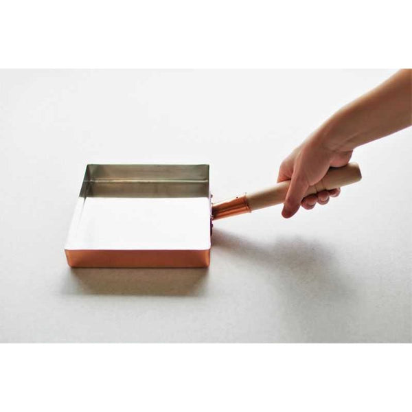 Marushin Kanto Type Square Tamagoyaki Omelette Copper Pan 18x18cm