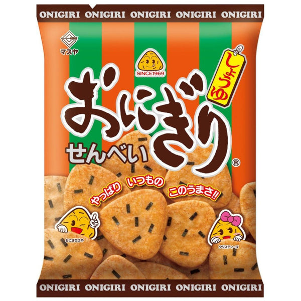 Masuya Onigiri Senbei Soy Sauce Flavored Rice Crackers (Pack of 3)