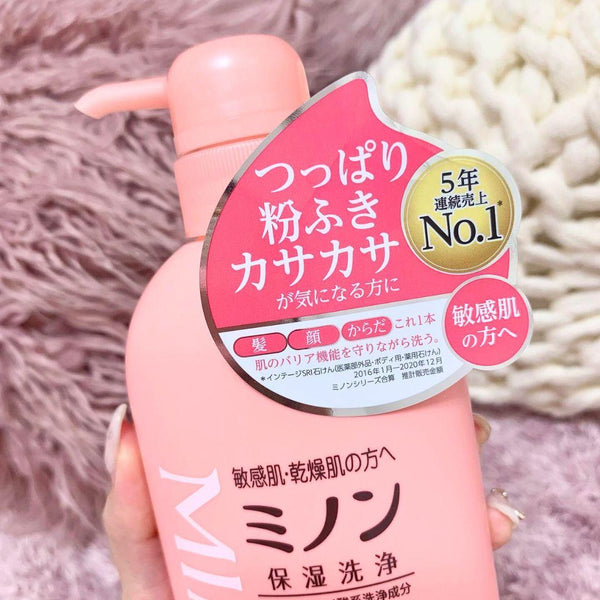 Minon Whole Body Wash Moisturizing Body Wash For Dry Skin 450ml