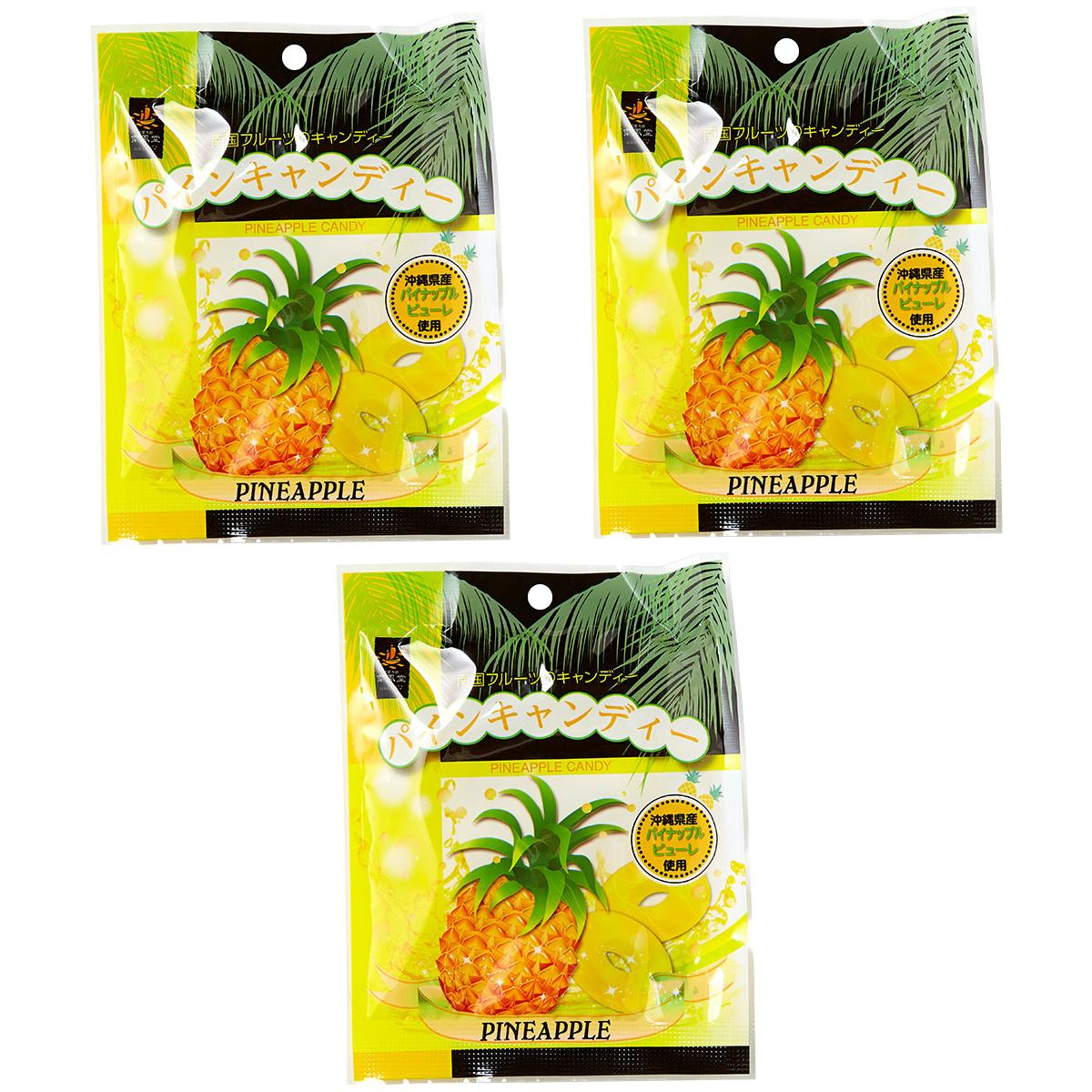 Nanpudo Okinawan Pineapple Hard Candy 30g (Pack of 3)