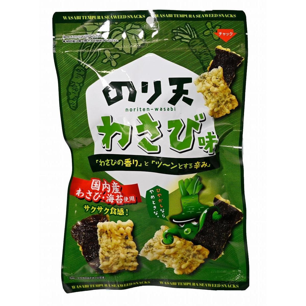 Daiko Foods Noriten Wasabi Tempura Seaweed Snack (Pack of 10 Bags)