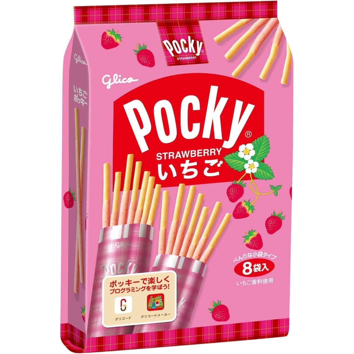 Strawberry Pocky Strawberry Chocolate Biscuit Sticks 8 ct.