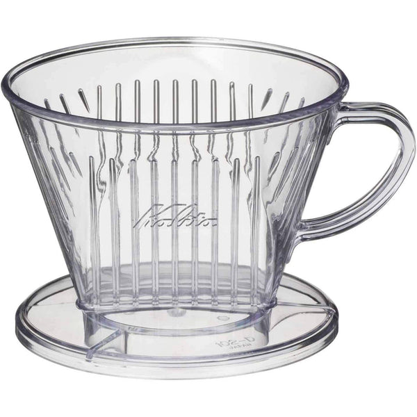 Kalita Plastic Coffee Dripper Pour-Over Brewer for 2-4 Cups 102 Clear
