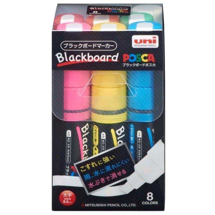 Mitsubishi Uni Posca Blackboard Fat Marker Set 8 Bold Colors PCE2508K8C