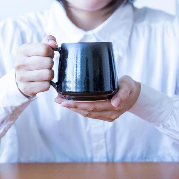 Japanese Mino Ware Porcelain Mug Black C811BK