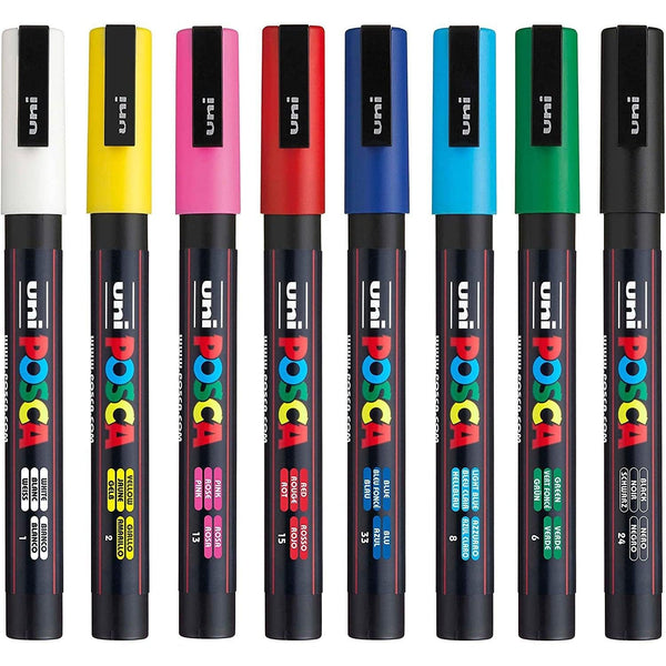 Mitsubishi Uni Posca Paint Marker Set 8 Colors PC-3M 8C