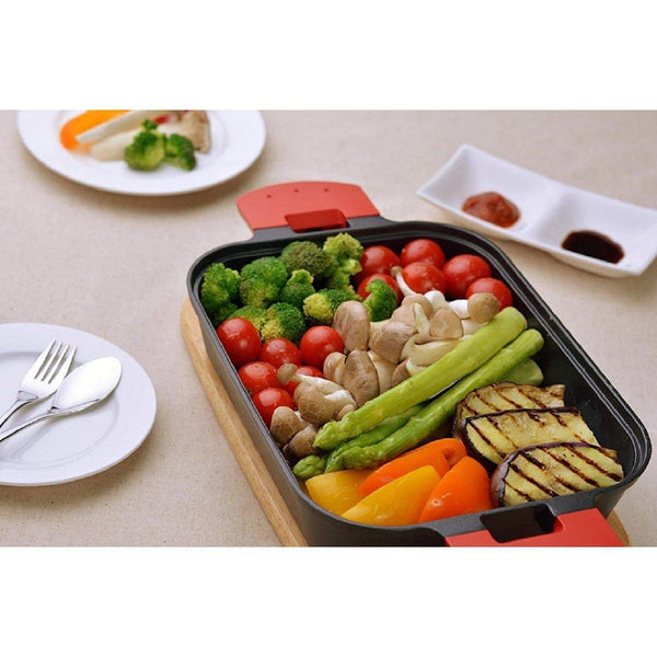 Uchicook Steam Grill with Metal Lid Red UCS15