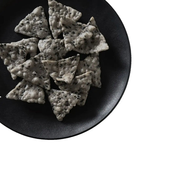Roasted Kurogoma Black Sesame Rice Cracker Chips 60g (Box of 12 Bags)
