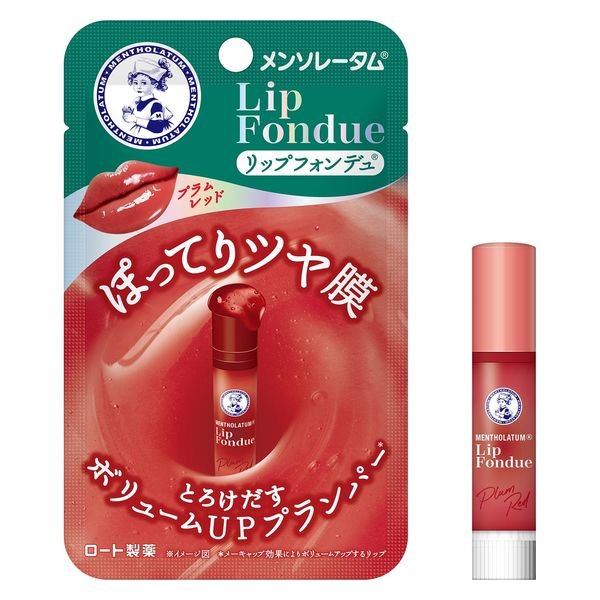 Rohto Mentholatum Lip Fondue Plum Red Moisturizing Lip Gloss 3.2g