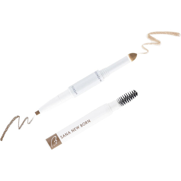 SANA NewBorn W Brow EX Eyebrow Pencil, Powder and Brush - B10