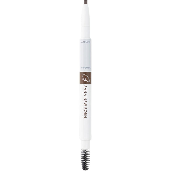 SANA NewBorn W Brow EX Eyebrow Pencil, Powder and Brush - B10