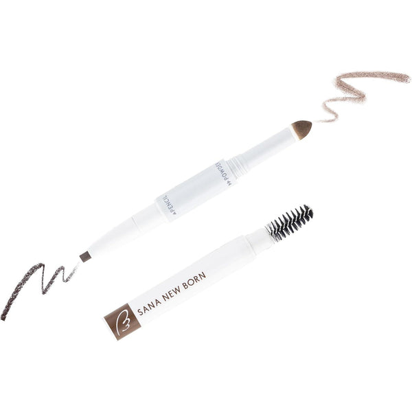 SANA NewBorn W Brow EX Eyebrow Pencil, Powder and Brush - B10