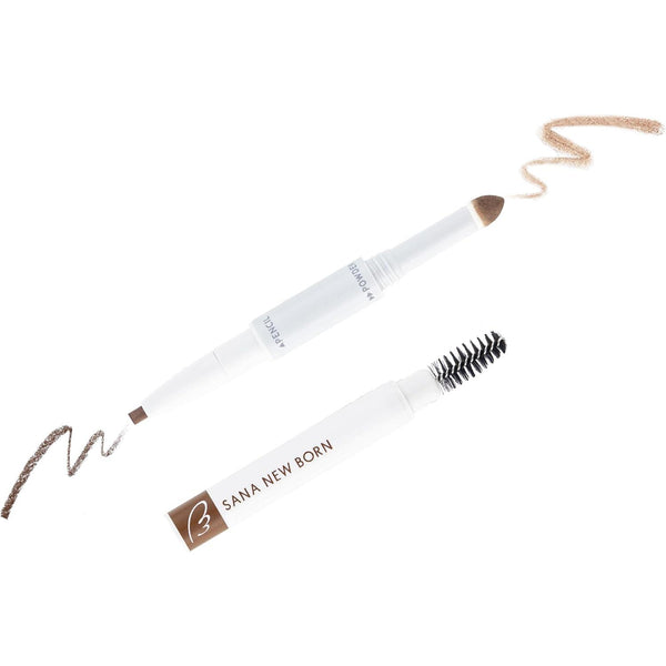 SANA NewBorn W Brow EX Eyebrow Pencil, Powder and Brush - B10