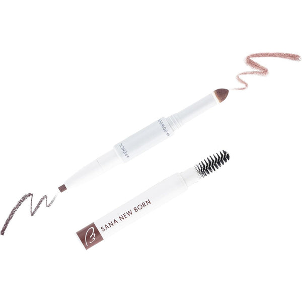SANA NewBorn W Brow EX Eyebrow Pencil, Powder and Brush - B10