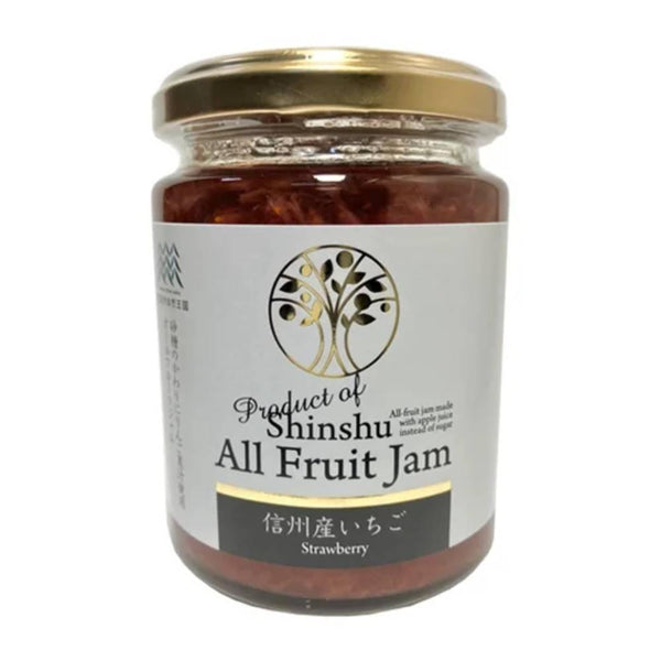 Shinshu Nagano Strawberry Jam All-Fruit Spread No Added Sugar 240g