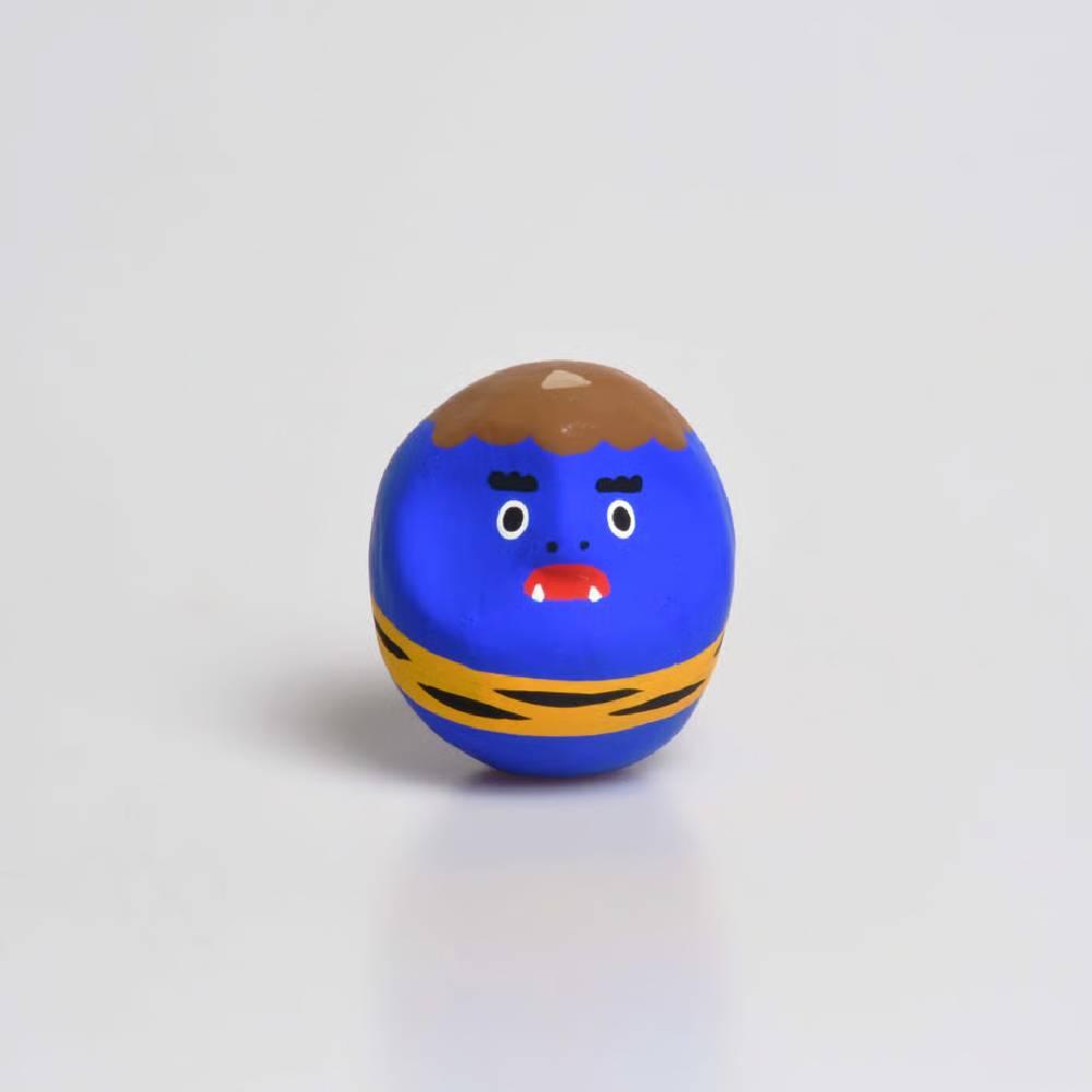 Shirakawa Demon Blue Oni Daruma Doll Good Luck Charm 4.5cm