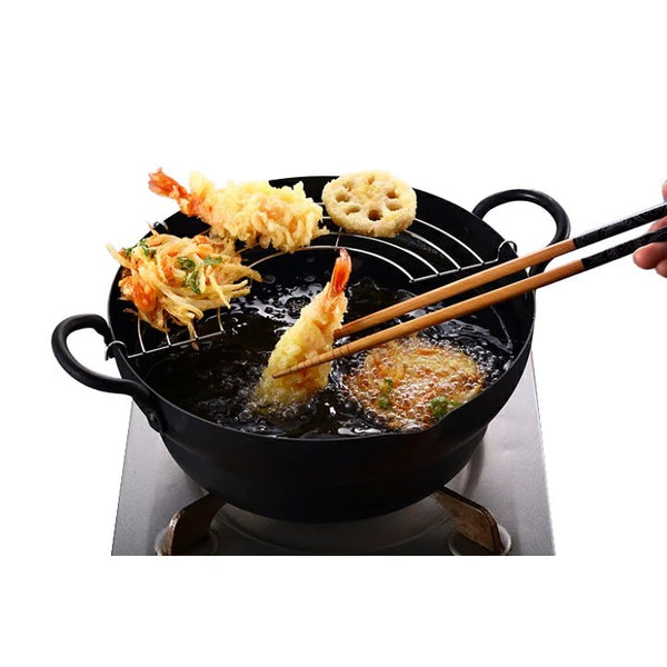 Takumi Japan Iron Tempura Pot Induction Compatible 24cm MGTE24