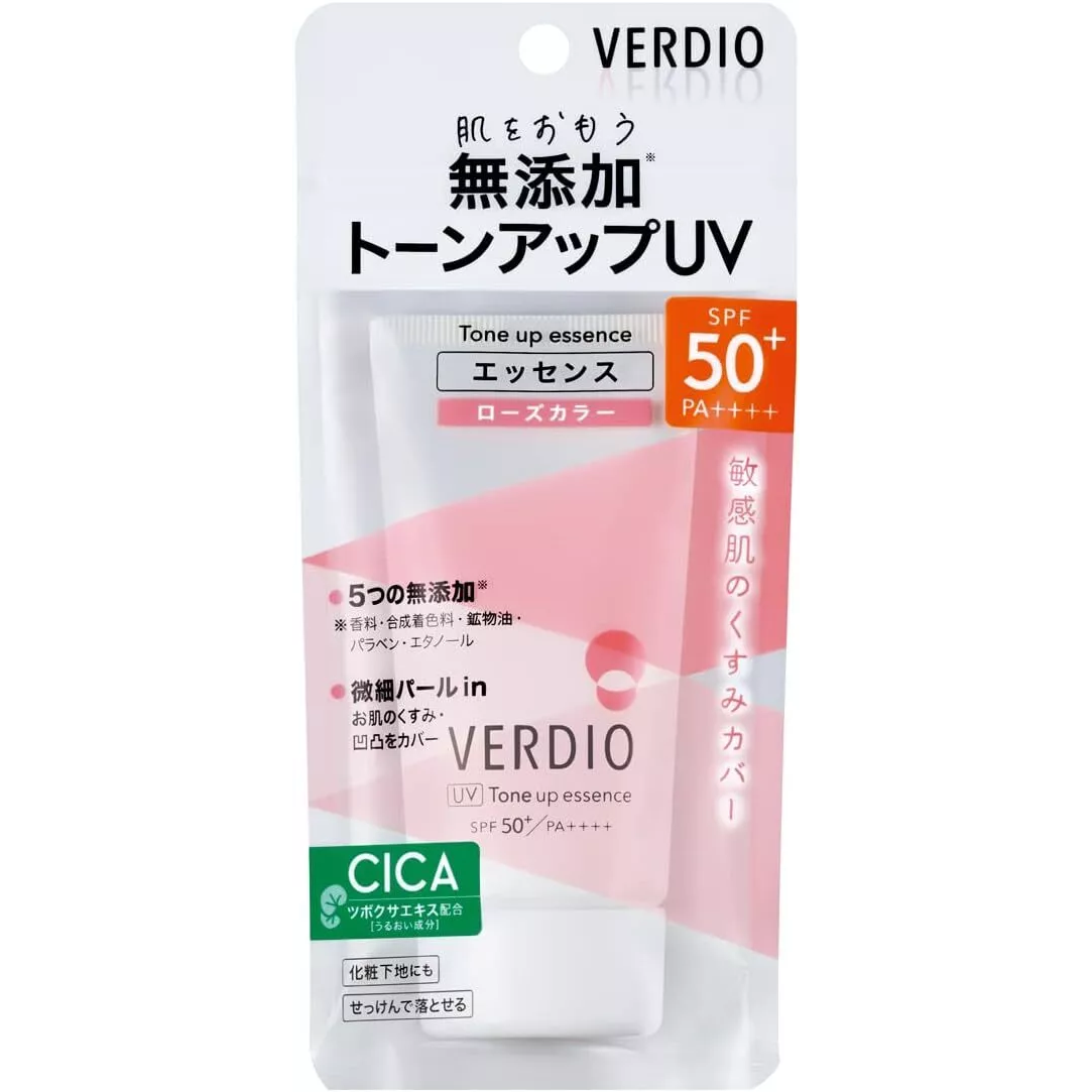 Verdio Tone Up UV Essence Rose Tinted Sunscreen SPF50+ 80g
