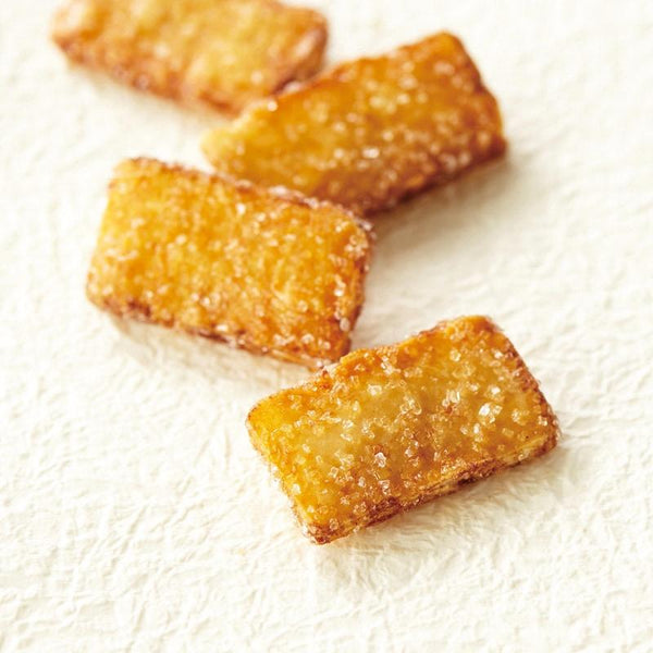 Genbudo Zarame Soy Sauce Rice Crackers Coated with Crystal Sugar (Pack of 3)