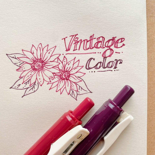 Zebra Sarasa Clip Vintage Color Gel Ink Pens 5 Colors 0.5mm JJ15-5C-VI2-N