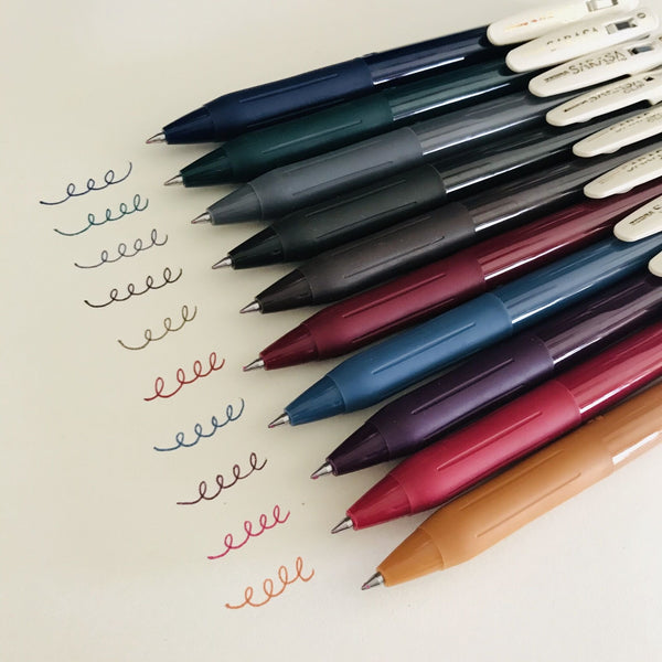 Zebra Sarasa Clip Vintage Color Gel Ink Pens 5 Colors 0.5mm JJ15-5C-VI2-N