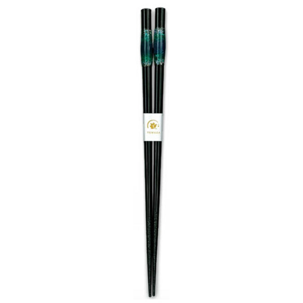Aoba Dishwasher Safe Chopsticks Ocean Resin Design Black 23cm