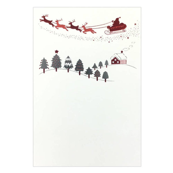 December Seasonal Foil Stamped Postcard Christmas Design