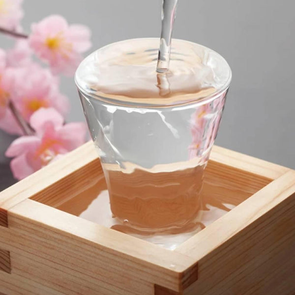 Hinoki Masu Japanese Wooden Cup Mount Fuji Design