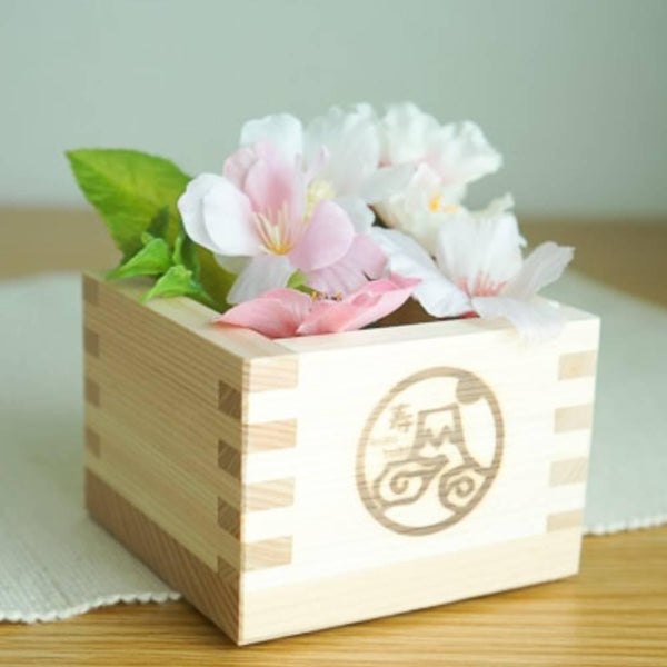 Hinoki Masu Japanese Wooden Cup Mount Fuji Design