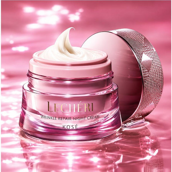 Kosé Lecheri Wrinkle Repair Night Cream for Plump Firm Skin 40g