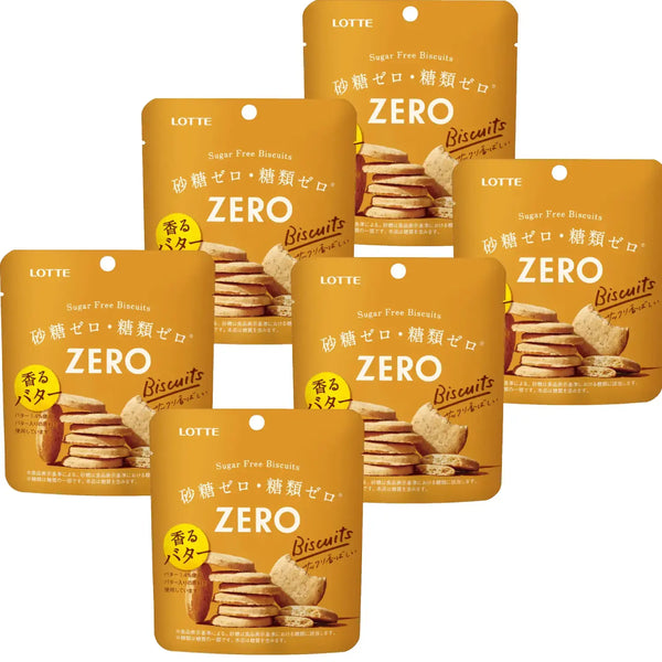 Lotte Zero Biscuits Sugar-Free Butter Cookies (Pack of 6)