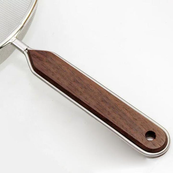 Minex Wooden Handled Fine Mesh Strainer Stainless Steel Sieve 180mm